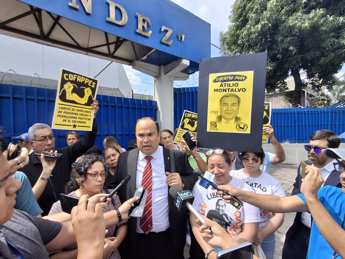 #ÚltimaHora | Atilio Montalvo será liberado con medidas sustitutivas a la detención, informa su abogado, Óscar Canjura.