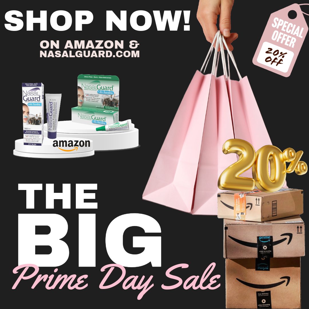 NasalGuard's tweet image. 🎉 Prime Day starts NOW and so does 20% OFF NasalGuard! Don’t miss your chance to shop this BIG summer deal exclusively on NasalGuard.com and Amazon! 🛍️ Breathe easier and save all week long 🌬️💗

#PrimeDayDeals #NasalGuard #SummerSavings #AmazonFinds #CleanAirEverywhere