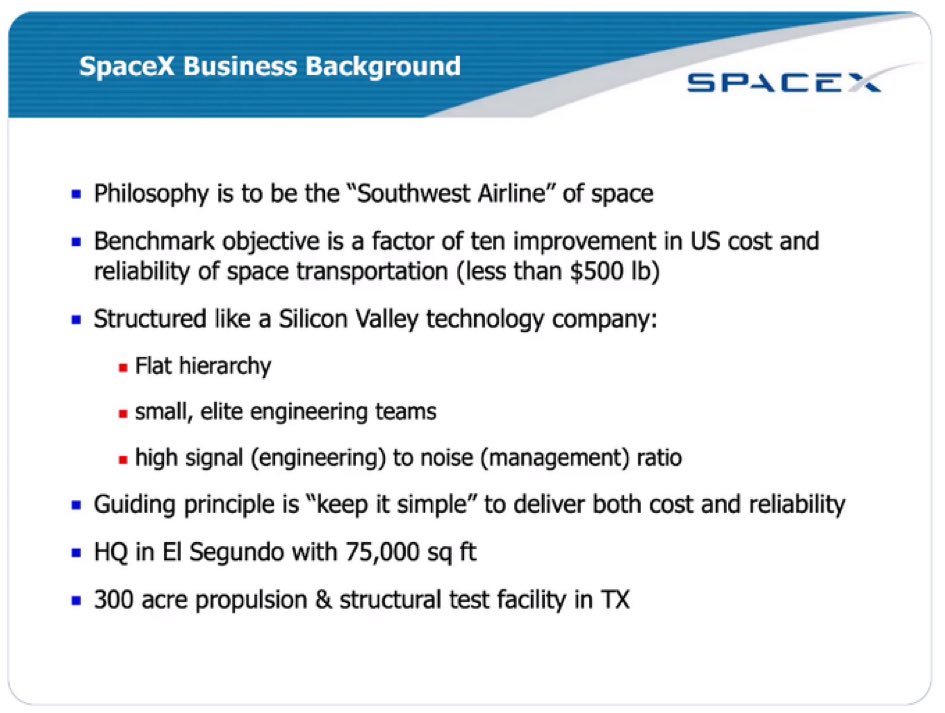 E_Bruxxx's tweet image. throwback to 2005, Elon's opening SpaceX slide presenting to the National Space Society