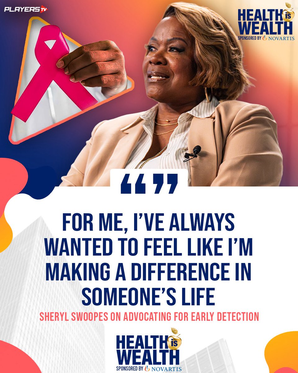ThePlayersTV's tweet image. “For me, I’ve always wanted to feel like I’m making a difference in someone’s life.” @airswoopes22
Discover how health drives success with @MyronRolle on Health is Wealth, sponsored by Novartis Pharmaceuticals Corporation, streaming now on PlayersTV, where wellness meets…