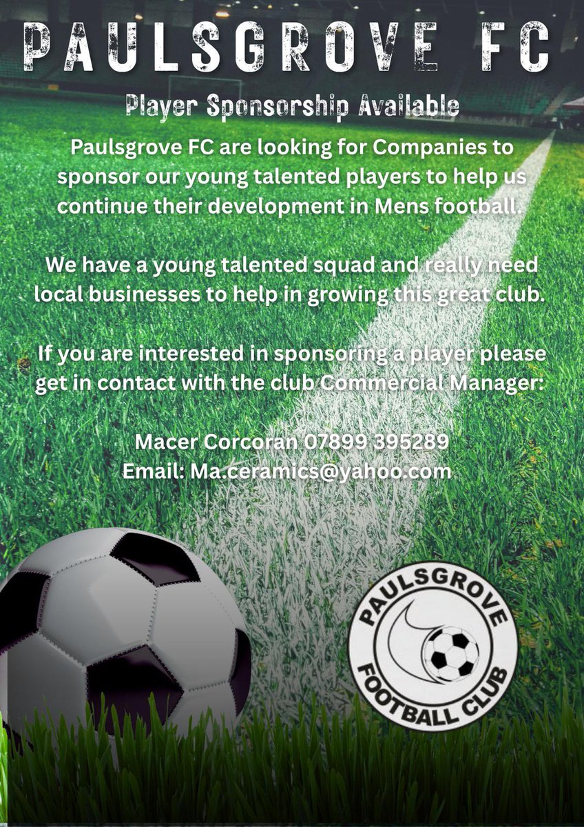 Reach out if your interested in becoming a player sponsor 👍