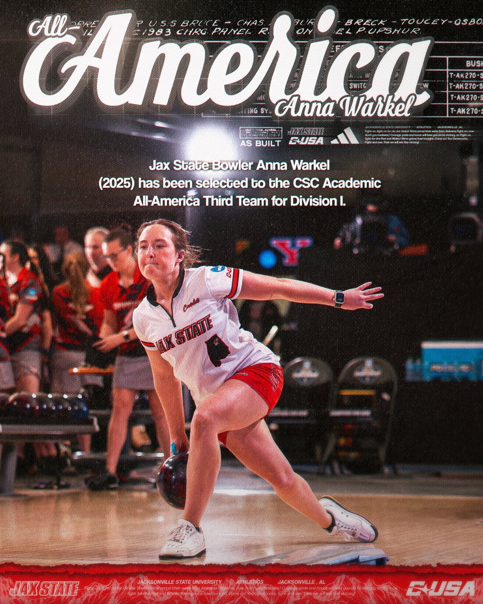 jaxstatebowl's tweet image. Congrats to Anna Warkel on becoming our first Academic All-American!
馃敆tinyurl.com/ysn84vrn