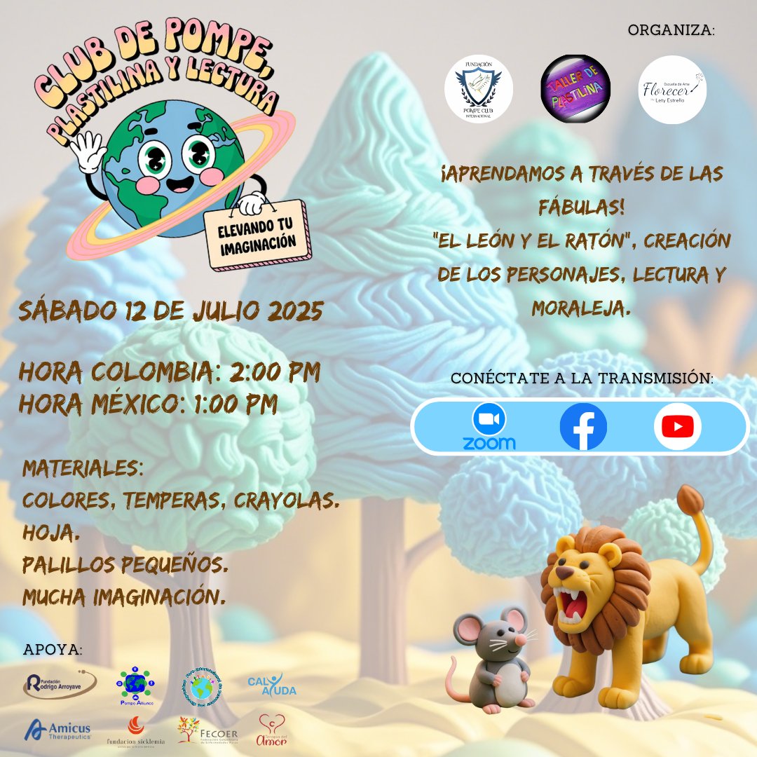 ClubPompe's tweet image. Despierta tu imaginación con el poder de las fábulas. Con &quot; El león y el ratón&quot; como inspiración, nos embarcaremos en un viaje de creación (con colores, temperas, crayones), lectura compartida y descubrimiento de una moraleja que nos dejará pensando.