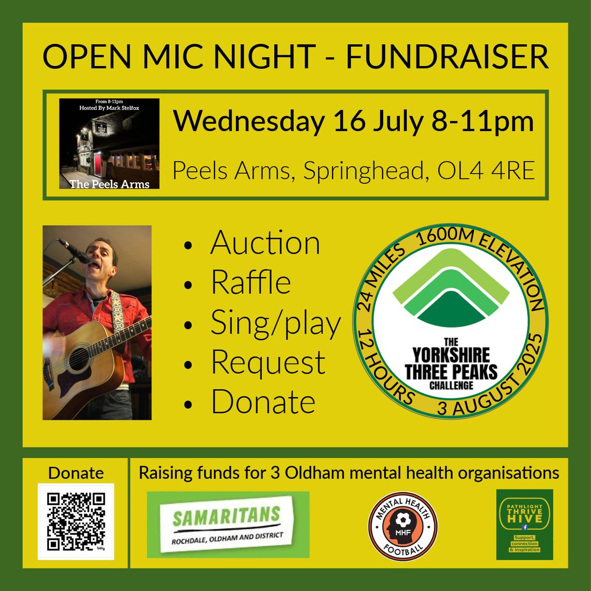Pathlight Ltd (@pathlightltd) on Twitter photo Wed 16 July: join us at The Peels Arms for open mic fun, bid on some mint auction prizes, have a go at the raffle & raise money for 3 Oldham mental health organisations. Thanks to the kind local folk & businesses who have donated prizes.
#Oldhamhour <a href="/MHF_Oldham/">Mental Health Football</a> <a href="/roch_samaritans/">Rochdale Samaritans</a> Wed 16 July: join us at The Peels Arms for open mic fun, bid on some mint auction prizes, have a go at the raffle & raise money for 3 Oldham mental health organisations. Thanks to the kind local folk & businesses who have donated prizes.
#Oldhamhour <a href="/MHF_Oldham/">Mental Health Football</a> <a href="/roch_samaritans/">Rochdale Samaritans</a>