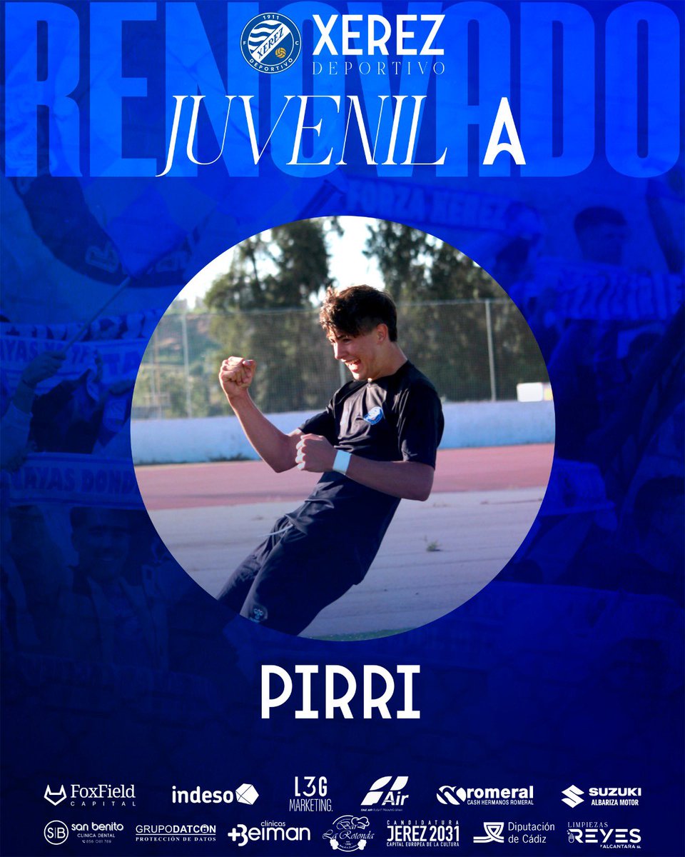 OFICIAL 🔵 | Pirri renueva con el #XerezDeportivo y seguirá formando parte del #XDFCJuvenilA

#CanteraXDFC