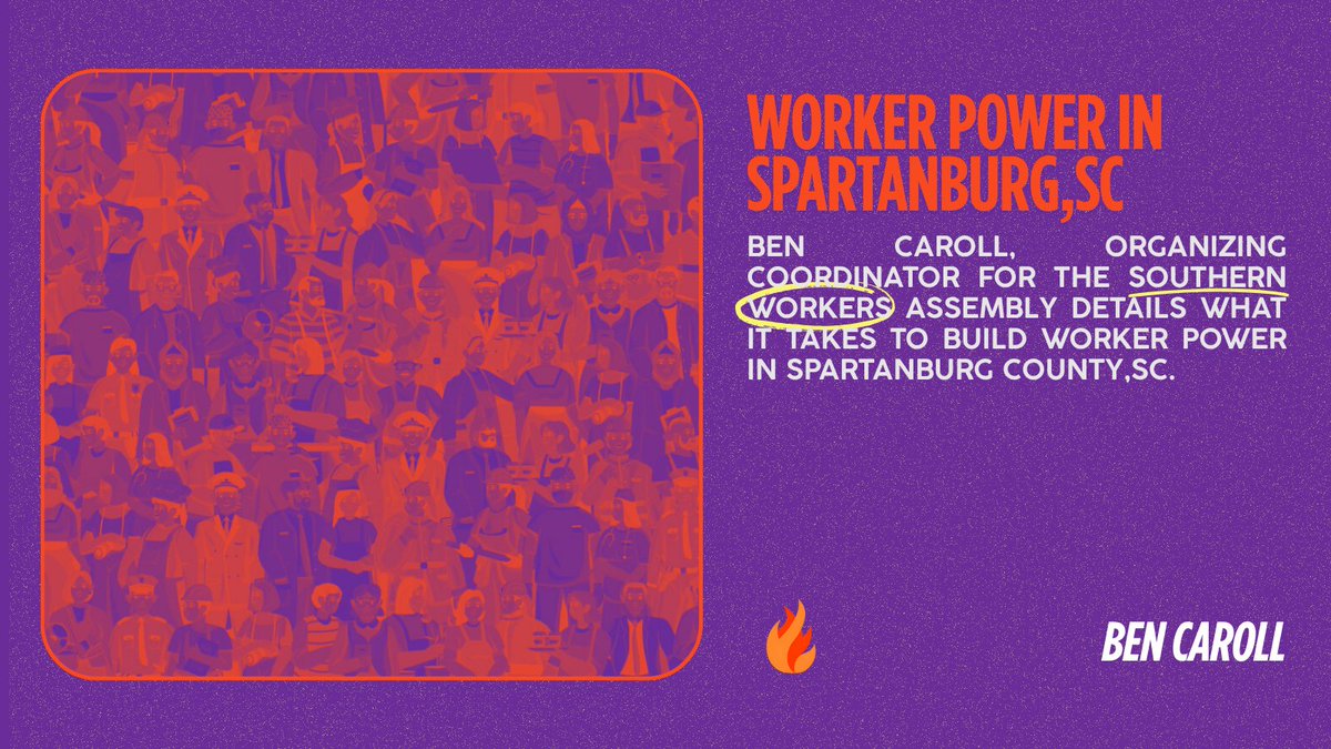 ForgeOrganizing's tweet image. Ben Carroll, Organizing Coordinator for the Southern Workers Assembly details what it takes to build worker power in Spartanburg County,SC.
READ FULL ARTICLE:
forgeorganizing.org/article/worker…