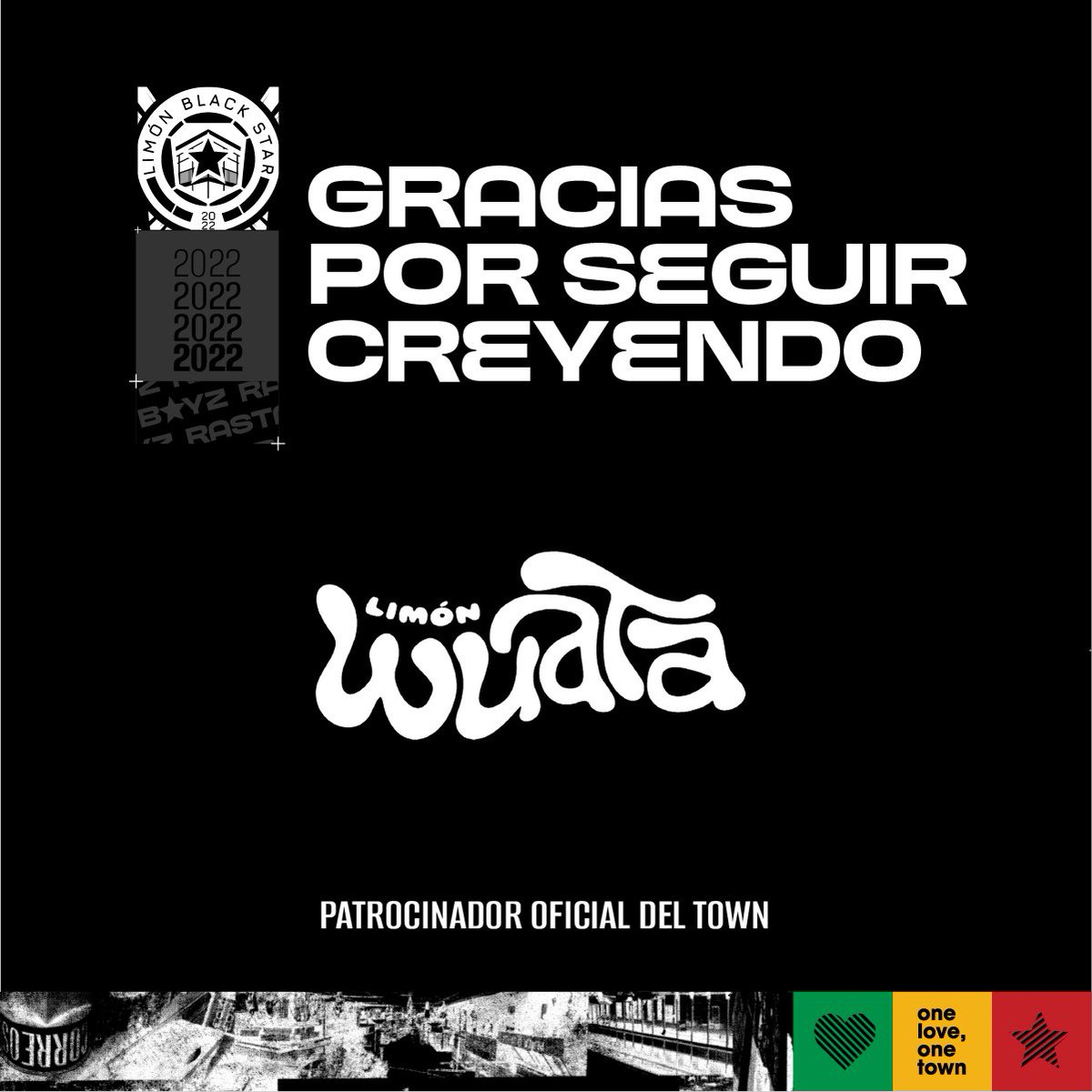 ¿Sed? ¡Wuata lo soluciona!
Refrescante y lista pa’ lo que sea, puro Limón.
Gracias Limón Wuata por colaborar con el equipo del town desde el primer día, por decir siempre presente, para el equipo de los limonenses.
Big up Wuata