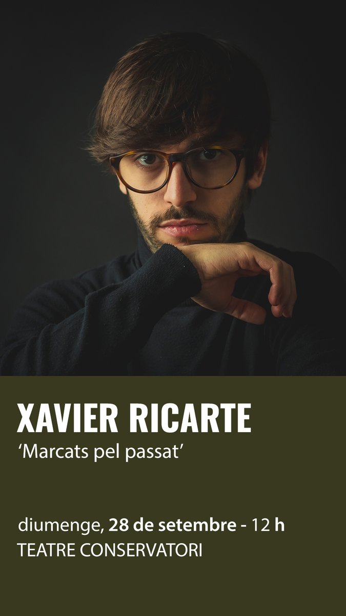 Kursaalmanresa's tweet photo. 🎹El pianista manresà Xavier Ricarte tornarà al Teatre Conservatori amb un concert amb obres de Beethoven, Albéniz, Ginastera, Chopin i Rakhmàninov.

Diumenge, 28 de setembre - 12 h
T. Conservatori  

🎟️https://t.co/6OacCOO9bV

#Manresa https://t.co/BHKPWm7D9Z