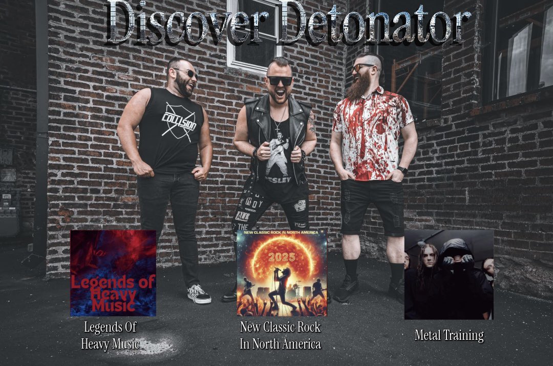 Discover Detonator on these epic <a href="/Spotify/">Spotify</a> playlists!

Legends Of Heavy Music: open.spotify.com/playlist/5jFge…

New Classic Rock in North America: open.spotify.com/playlist/0Gp26…

Metal Training: open.spotify.com/playlist/1DS3B…

#Detonator
#NewMusic
