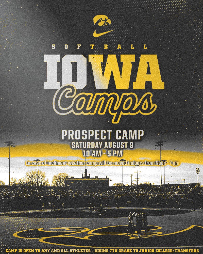 iowasoftball's tweet image. Camping Season in Iowa 🏕️
Register now ➡️ tinyurl.com/9324cs94
#Hawkeyes