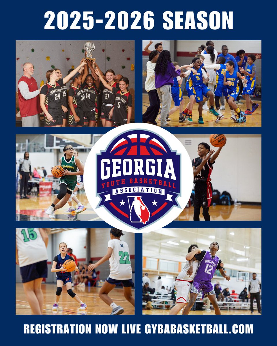 HoopSeenNEXT's tweet image. We&apos;re back this, Winter!

Registration is now open for the 2025-2026 Georgia Youth Basketball Association

Elementary &amp;amp; Middle School Feeder Teams Only

gybabasketball.com