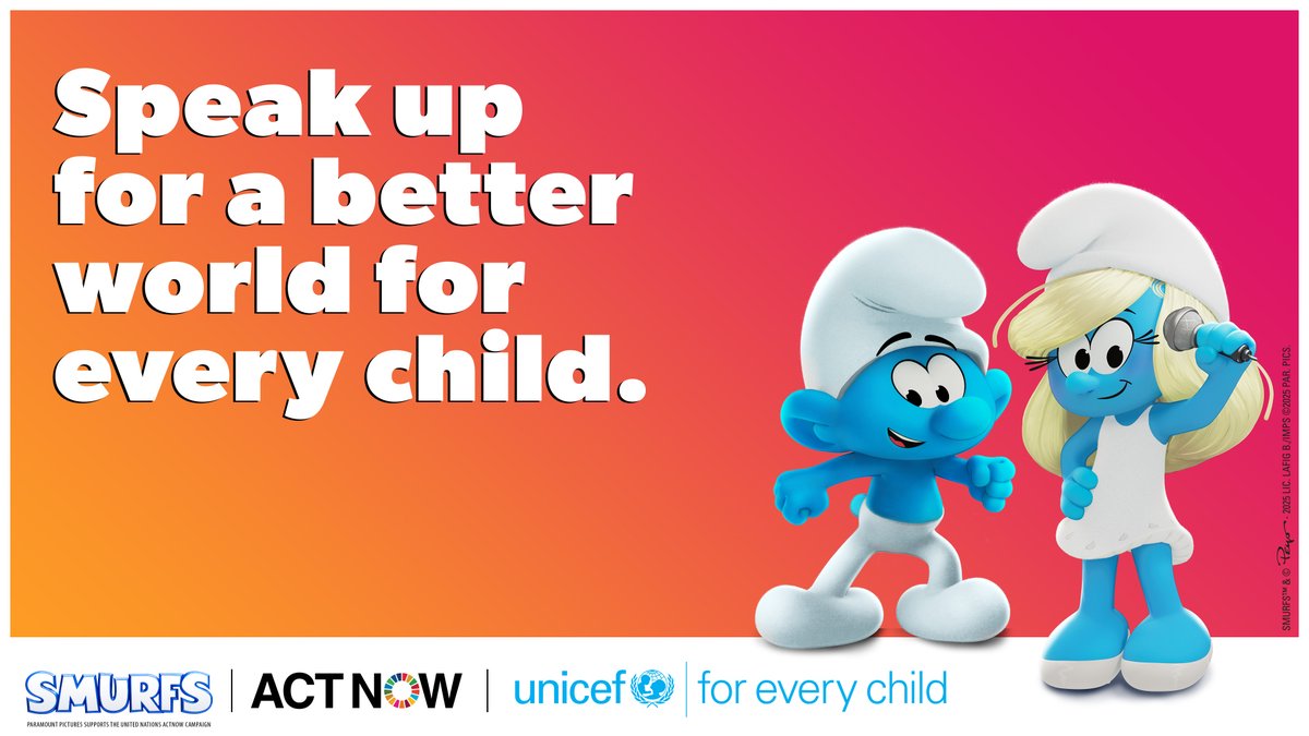 SmurfsMovie's tweet image. Join the #Smurfs and help make children's rights a reality.
#ActNow by listening to children and supporting their rights.
Even the smallest actions add up to make a better world #ForEveryChild.
Visit un.org/en/actnow/smur…