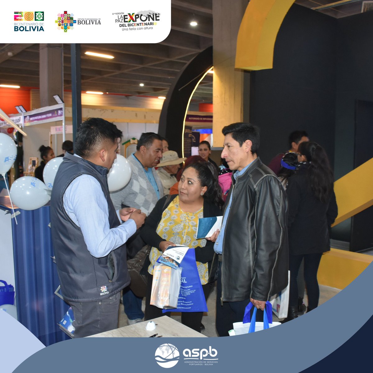 La ASP-B presente en la VIII versión de la Feria Internacional y Multisectorial “La Paz Expone del Bicentenario”.
Visita nuestro Stand ubicado en la planta baja del Bloque Rojo del Campo Ferial Chuquiago Marka. Estaremos del 3 al 13 de julio.
#UnidosEnElBicentenario