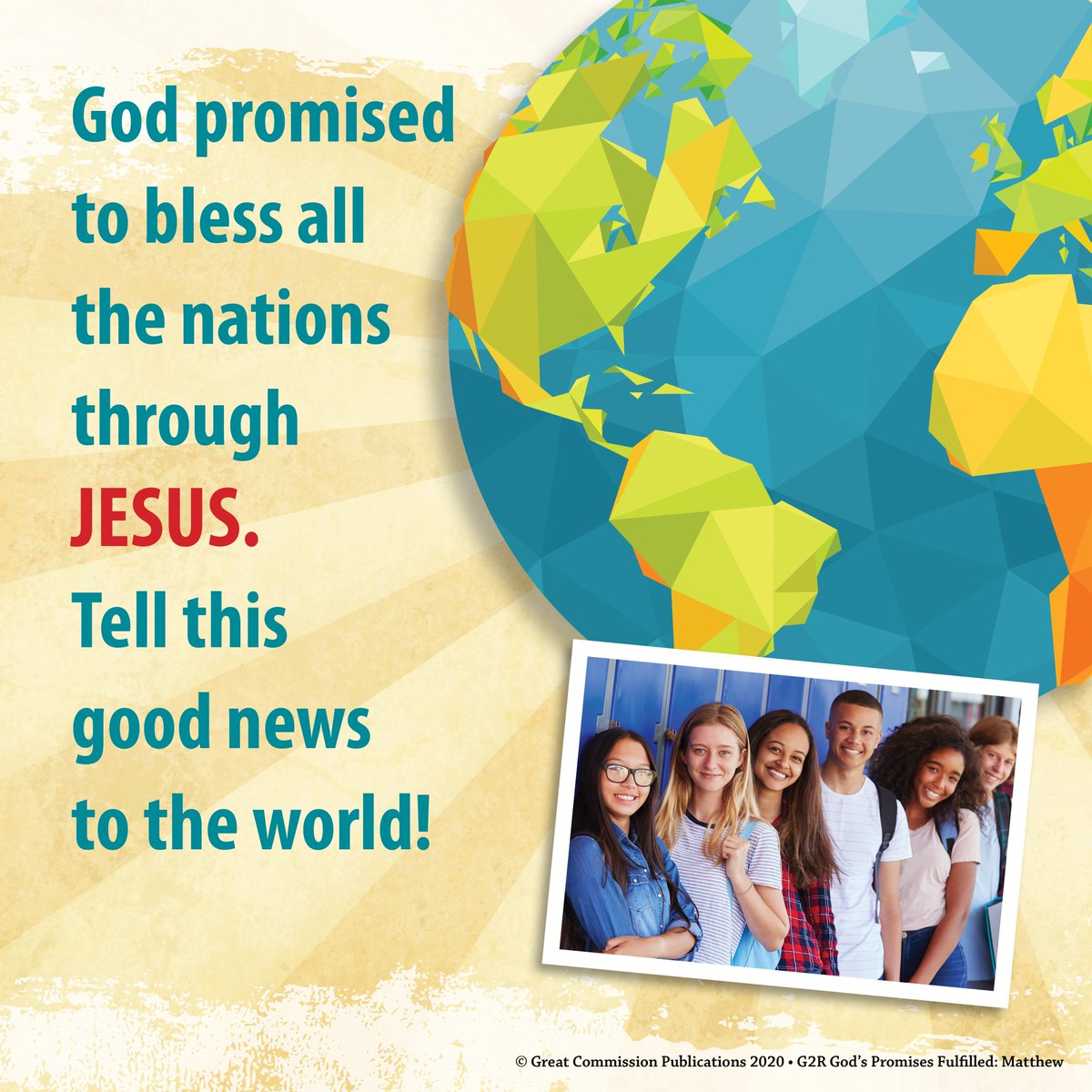 GCP_Publication's tweet image. God’s promise to Abraham to bless all the nations is being fulfilled today through Jesus. Tell the good news to the world!