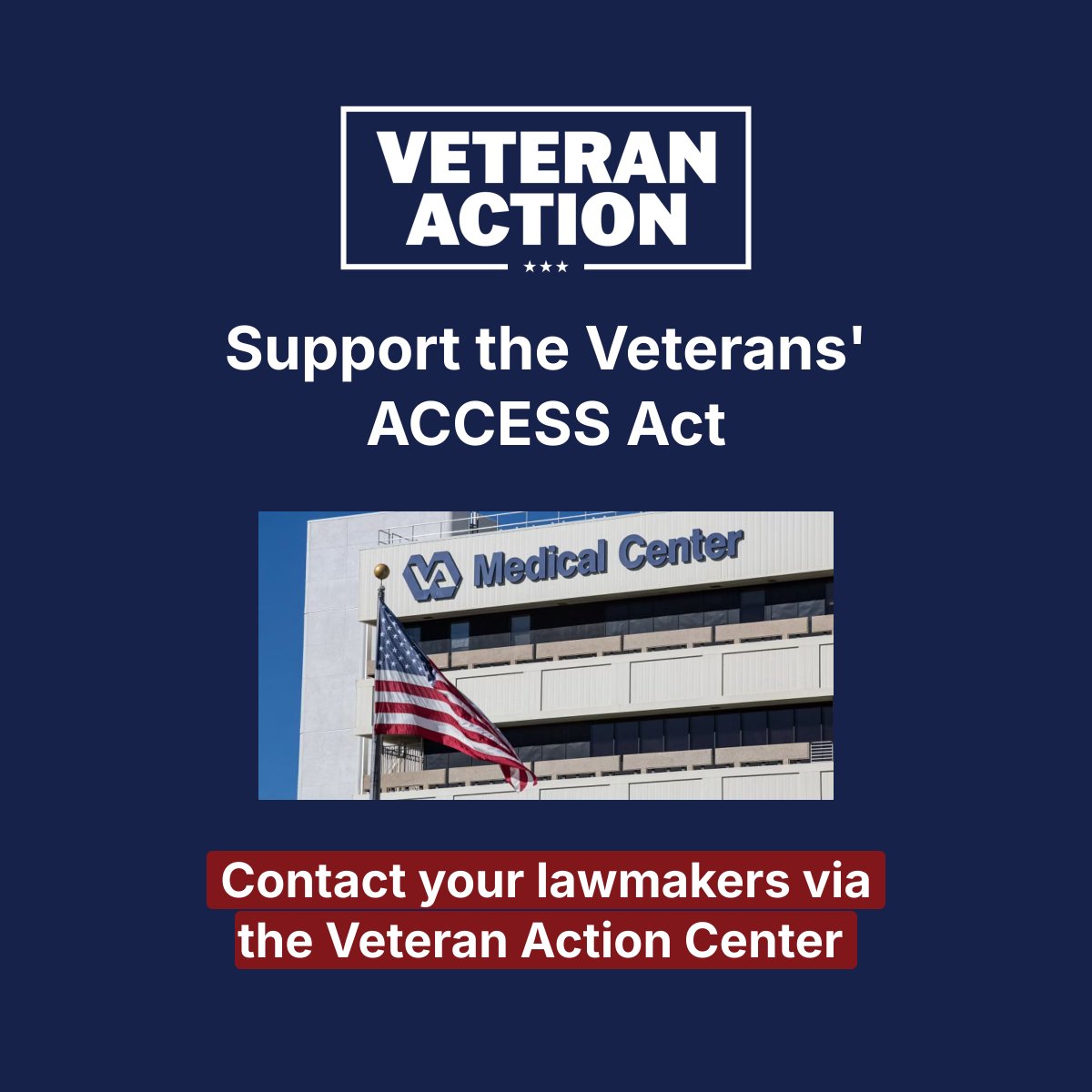 VeteranAction's tweet image. The Veterans’ ACCESS Act allows veterans facing an immediate crisis to receive inpatient treatment.
You can call, email, and contact your members of Congress on social media in under 5 minutes via the @VeteranAction Center 👇
veteranaction.quorum.us/campaign/ACCES…