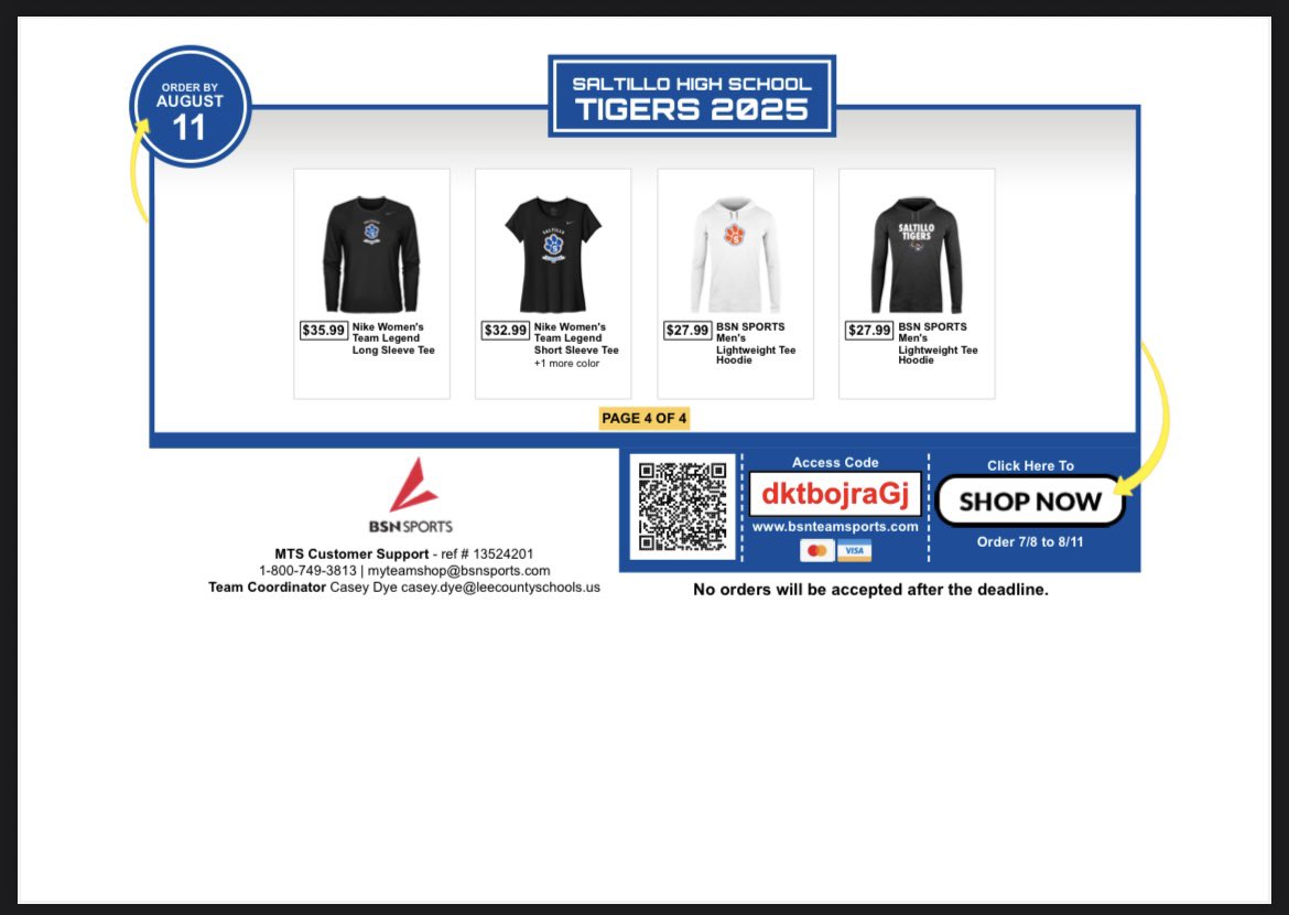 SaltilloHS's tweet image. Saltillo HS Online Store opens tomorrow through August 11th…get your Tiger Swag here!!! #OurCircusOurTigers