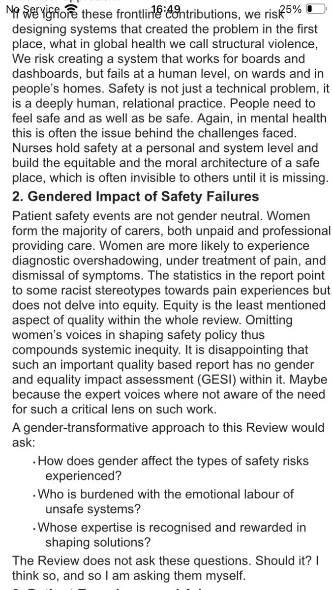 Professor Marion Lynch BEM RN RMN PDHSc FRSPH FRSA (@drmarionlynch) on Twitter photo Patient Safety across the Landscape Review. Through whose eyes is this view? No nurses? Few women? And what about an equity impact assessment? Are we just designing the system to do the same harm again? <a href="/alisonleary1/">Prof Alison Leary 💙#ProtectNurse</a> <a href="/RoyLilley/">Roy Lilley 💙</a> <a href="/ShaunLintern/">Shaun Lintern</a> Patient Safety across the Landscape Review. Through whose eyes is this view? No nurses? Few women? And what about an equity impact assessment? Are we just designing the system to do the same harm again? <a href="/alisonleary1/">Prof Alison Leary 💙#ProtectNurse</a> <a href="/RoyLilley/">Roy Lilley 💙</a> <a href="/ShaunLintern/">Shaun Lintern</a>