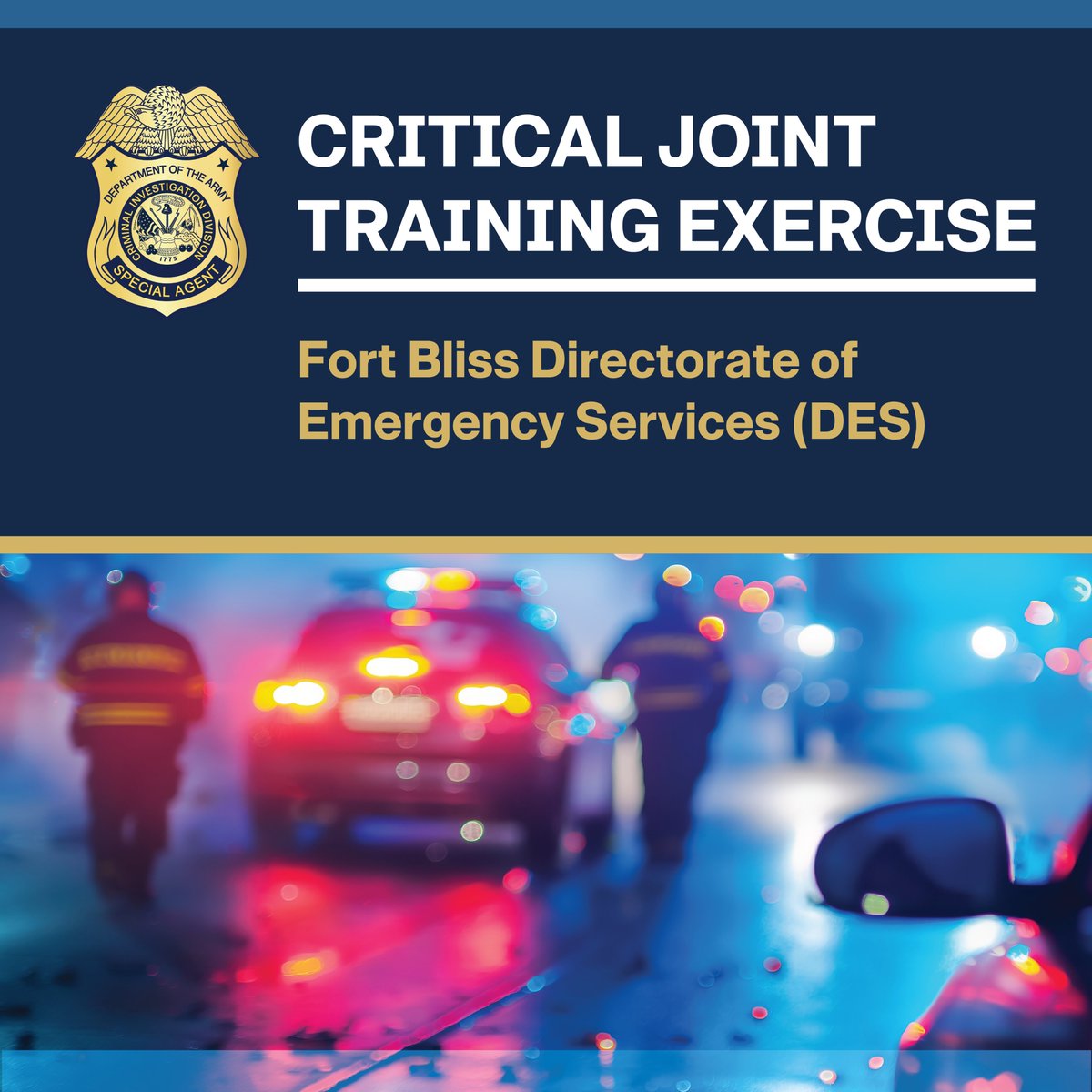 ARMY CID (@realarmycid) on Twitter photo Preparedness is key! Army CID Southwest Field Office joined the <a href="/FortBlissTexas/">U.S. Army Fort Bliss</a> Directorate of Emergency Services & partners for an active shooter drill, refining our response to critical incidents.
#ArmyCID #SouthwestFieldOffice #FortBliss Preparedness is key! Army CID Southwest Field Office joined the <a href="/FortBlissTexas/">U.S. Army Fort Bliss</a> Directorate of Emergency Services & partners for an active shooter drill, refining our response to critical incidents.
#ArmyCID #SouthwestFieldOffice #FortBliss