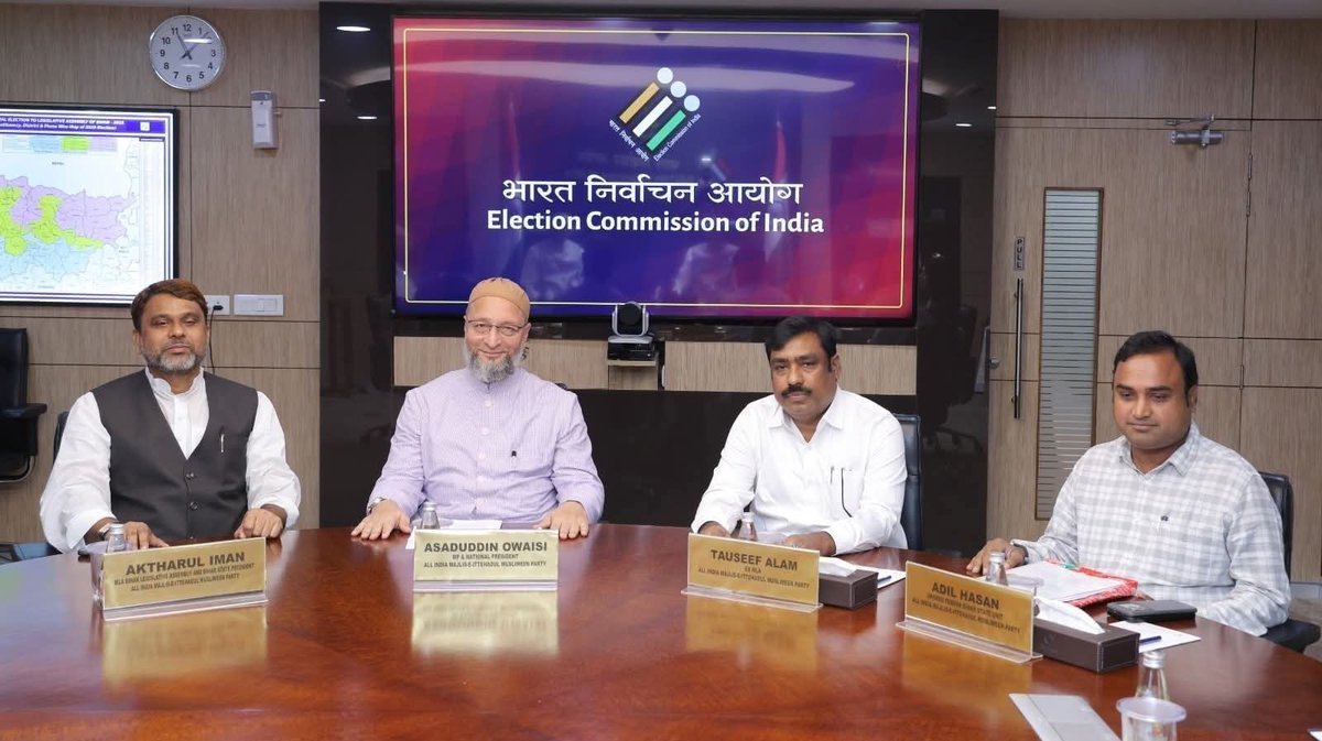 Azmath Jaffery (@jafferyazmath) on Twitter photo Chief Election Commissioner Gyanesh Kumar & Election Commissioner Dr. Vivek Joshi had an interaction with a delegation from AIMIM Party led by its National President <a href="/asadowaisi/">Asaduddin Owaisi</a> & received their suggestions at Nirvachan Sadan today Chief Election Commissioner Gyanesh Kumar & Election Commissioner Dr. Vivek Joshi had an interaction with a delegation from AIMIM Party led by its National President <a href="/asadowaisi/">Asaduddin Owaisi</a> & received their suggestions at Nirvachan Sadan today