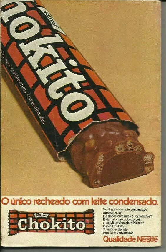 Alguém lembra do Chokito BOM?
Aquele que era realmente gostoso?
Aquele que tinha essa cor do lado de dentro?
É um crime o que estão fazendo com os chocolates...