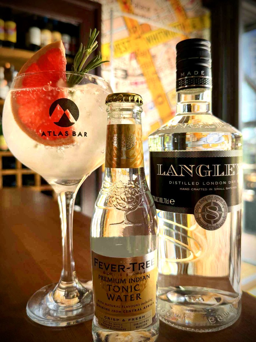 TheGinBible's tweet image. G I N O F T H E W E E K 🍸
@LangleysGin & @FeverTreeMixers . £5 singles and £7 doubles 🎉
The perfect Monday #gin and #tonic combination @TheAtlasBar #Manchester! Here's to the #sun shining again, cheers!🍸☀️🥳 #offers
