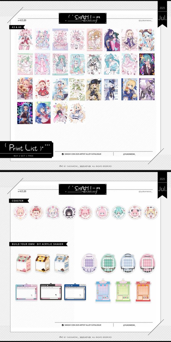 yukomeow_'s tweet image. My catalogue for @smashcon 2025!! ⁽⁽ଘ( ˊᵕˋ )ଓ⁾⁾
Come and find me at table 4.O.20!
#smashcon2025 #artistalley #smashcon