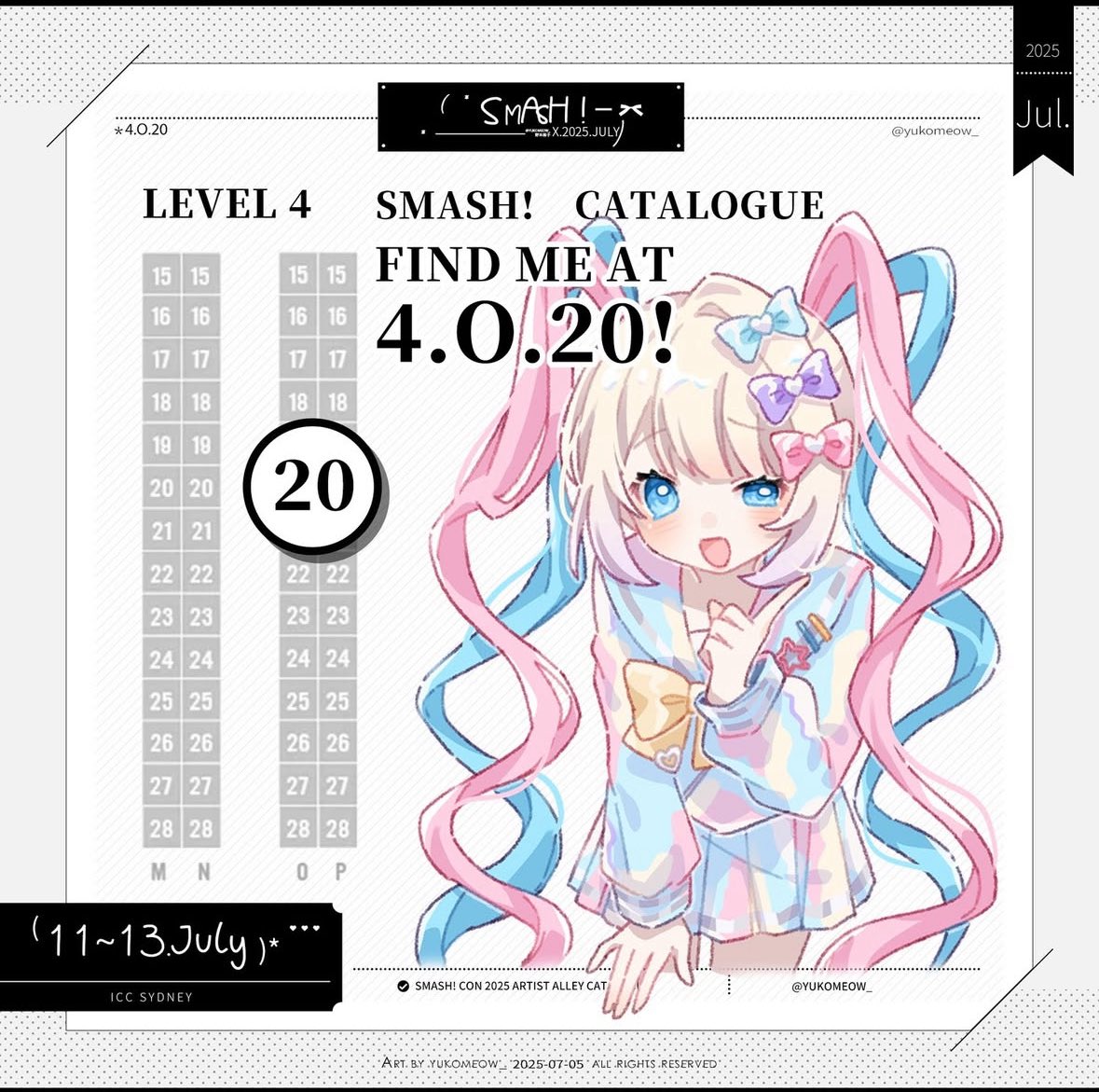 yukomeow_'s tweet image. My catalogue for @smashcon 2025!! ⁽⁽ଘ( ˊᵕˋ )ଓ⁾⁾
Come and find me at table 4.O.20!
#smashcon2025 #artistalley #smashcon
