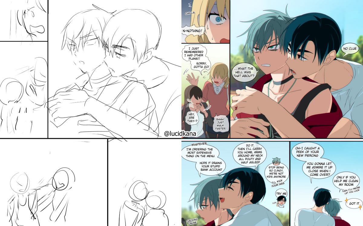 Hihi another round of my alnst roughs x completed art if anyone's interested~! 