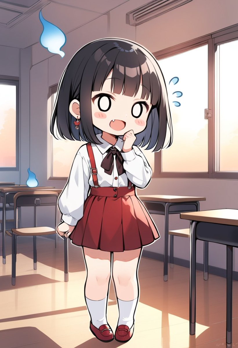 #みんなで百鬼夜こん 
狐魂さん(<a href="/KonKon_FoxSoul/">狐魂</a> )の
イベントに参加させて頂きます✨

放課後に子供を脅かそうと現れたものの
先生に在校生と間違われて説教を受ける
うちの花子さん(¤̴̶̷̤́൧¤̴̶̷̤̀ )💦