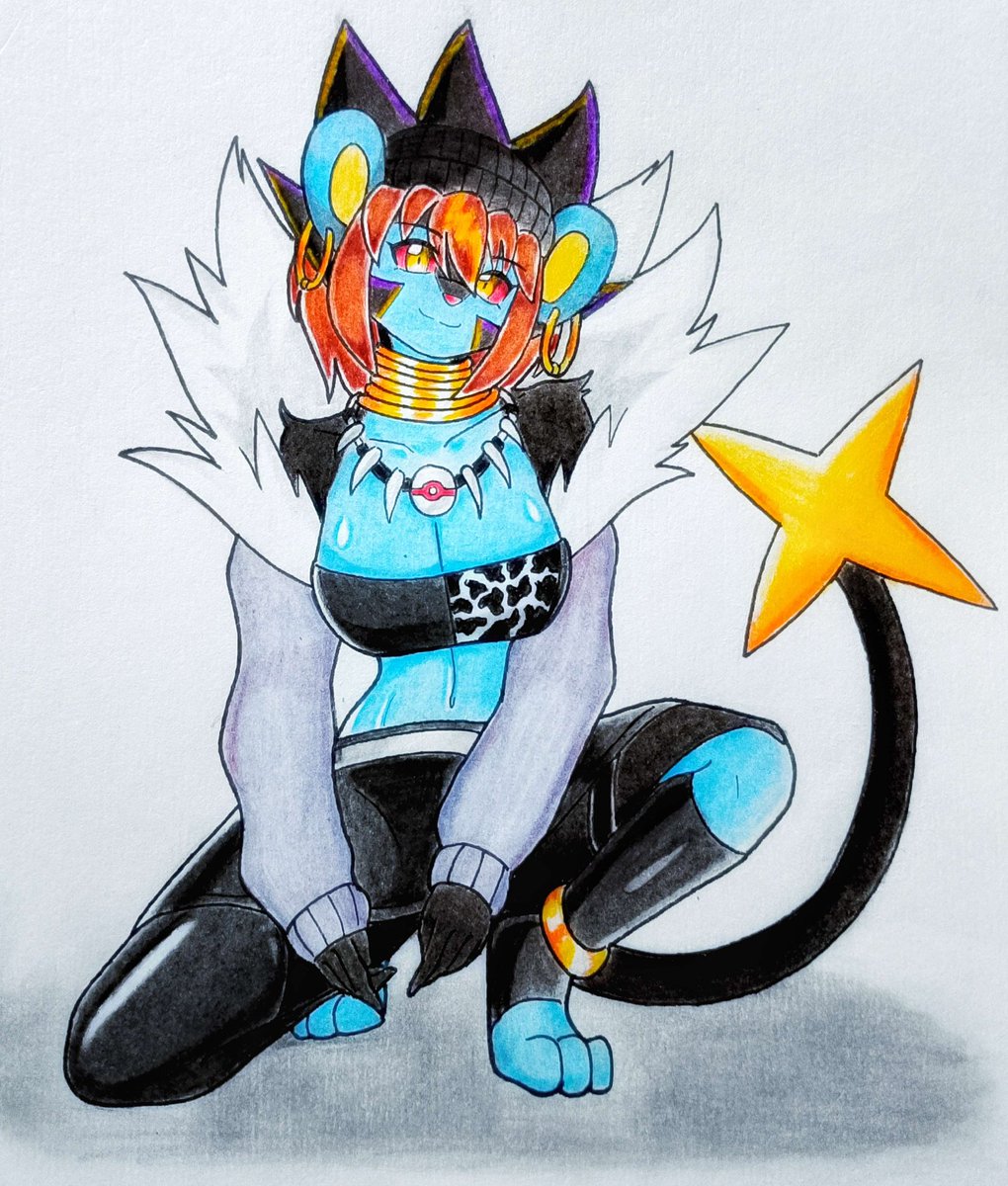 A lovely art piece made by my friend <a href="/iDeltaSarc333/">iΔ333</a> of my female luxray OC, Atheiza