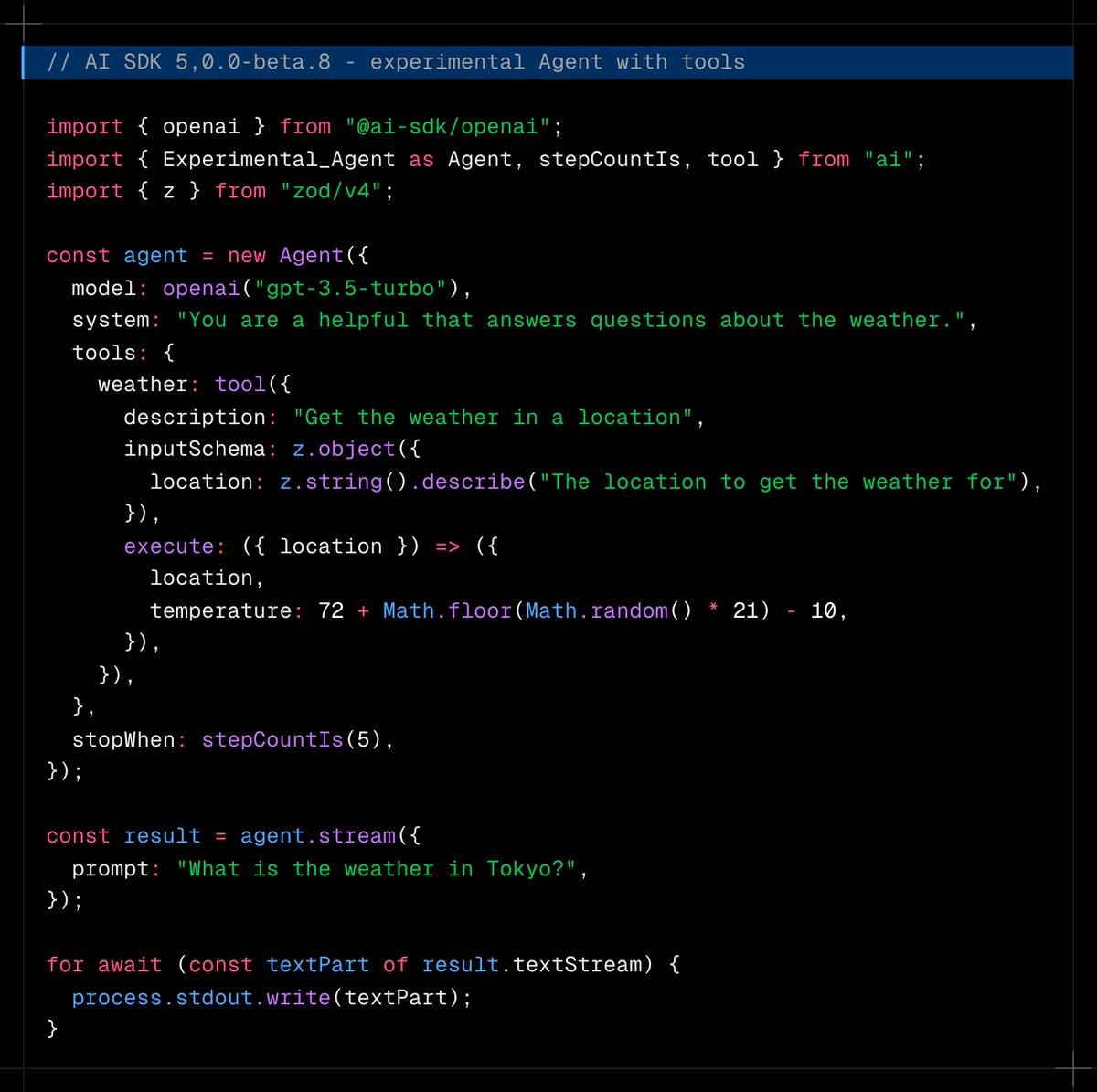 ai sdk 5 agent with tools