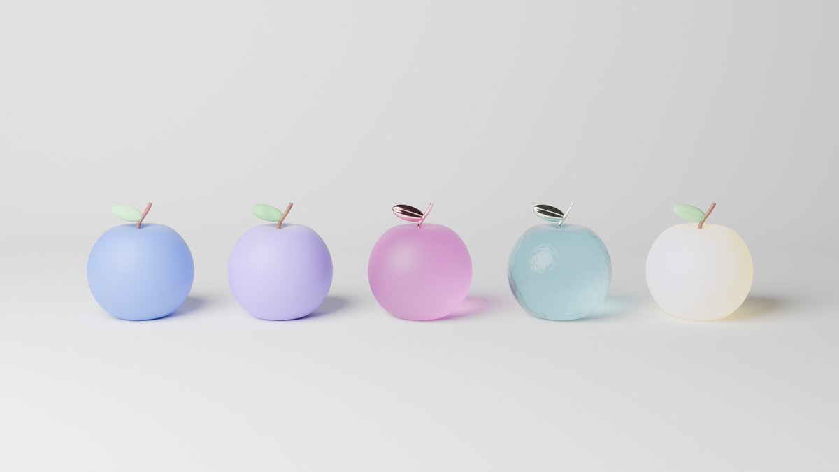 Uvxk's tweet image. １日目🍎
#blender初心者 #blender #b3d