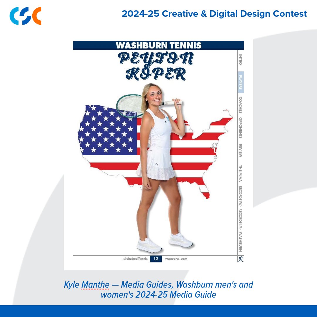 College Sports Communicators (@collsportscomm) on Twitter photo Congratulations to the College Division winner of Media Guides — AND best cover winner — Kyle Manthe (<a href="/Kyle65_M/">Kyle Manthe</a>) of <a href="/WashburnUniv/">Washburn University</a> / <a href="/wusports/">Washburn Athletics</a>!
<a href="/TheMIAA/">The MIAA</a> <a href="/NCAADII/">NCAA Division II</a> <a href="/diisida/">DIISIDA</a>
Here's a look at his award winning media guide ⤵️
wusports.com/documents/2025… Congratulations to the College Division winner of Media Guides — AND best cover winner — Kyle Manthe (<a href="/Kyle65_M/">Kyle Manthe</a>) of <a href="/WashburnUniv/">Washburn University</a> / <a href="/wusports/">Washburn Athletics</a>!
<a href="/TheMIAA/">The MIAA</a> <a href="/NCAADII/">NCAA Division II</a> <a href="/diisida/">DIISIDA</a>
Here's a look at his award winning media guide ⤵️
wusports.com/documents/2025…