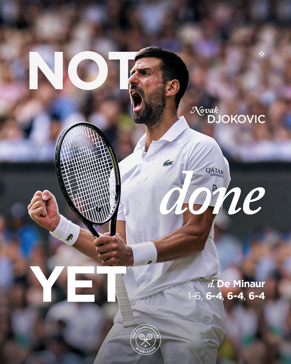 A 16th #Wimbledon QF awaits 😮‍💨