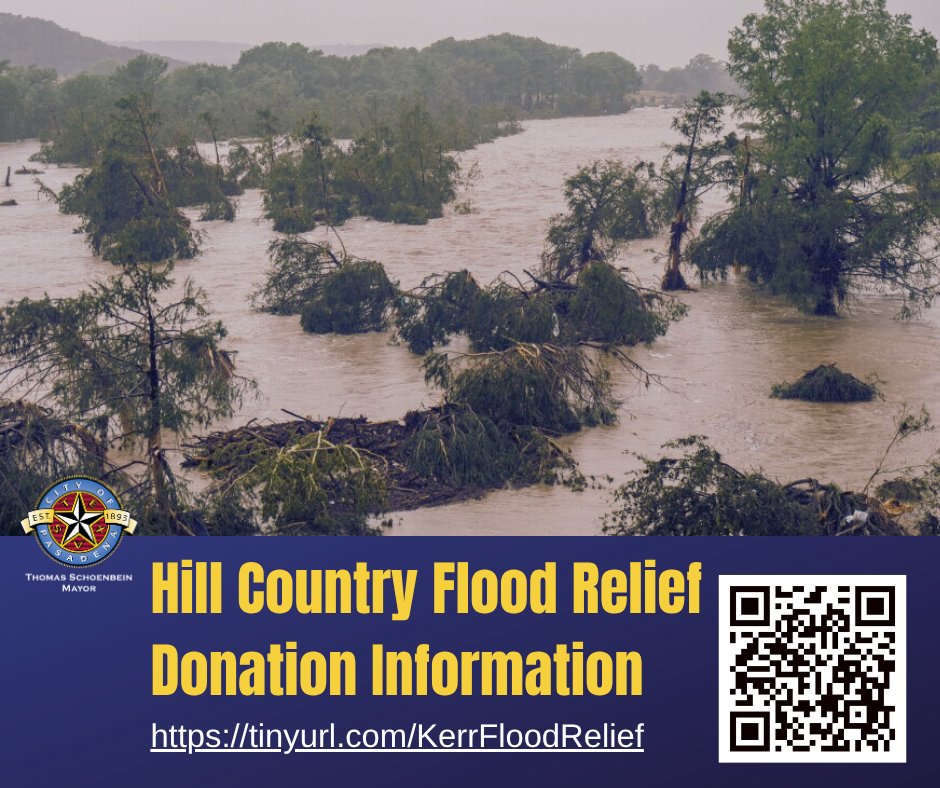 pasadenatxgov's tweet image. Thank you to EVERYONE who has donated or reached out to us for ways to give. We have spoken with emergency staff in Kerr County, and they have asked us to share this donation link as the best way to assist the Hill Country flooding victims: tinyurl.com/KerrFloodRelief