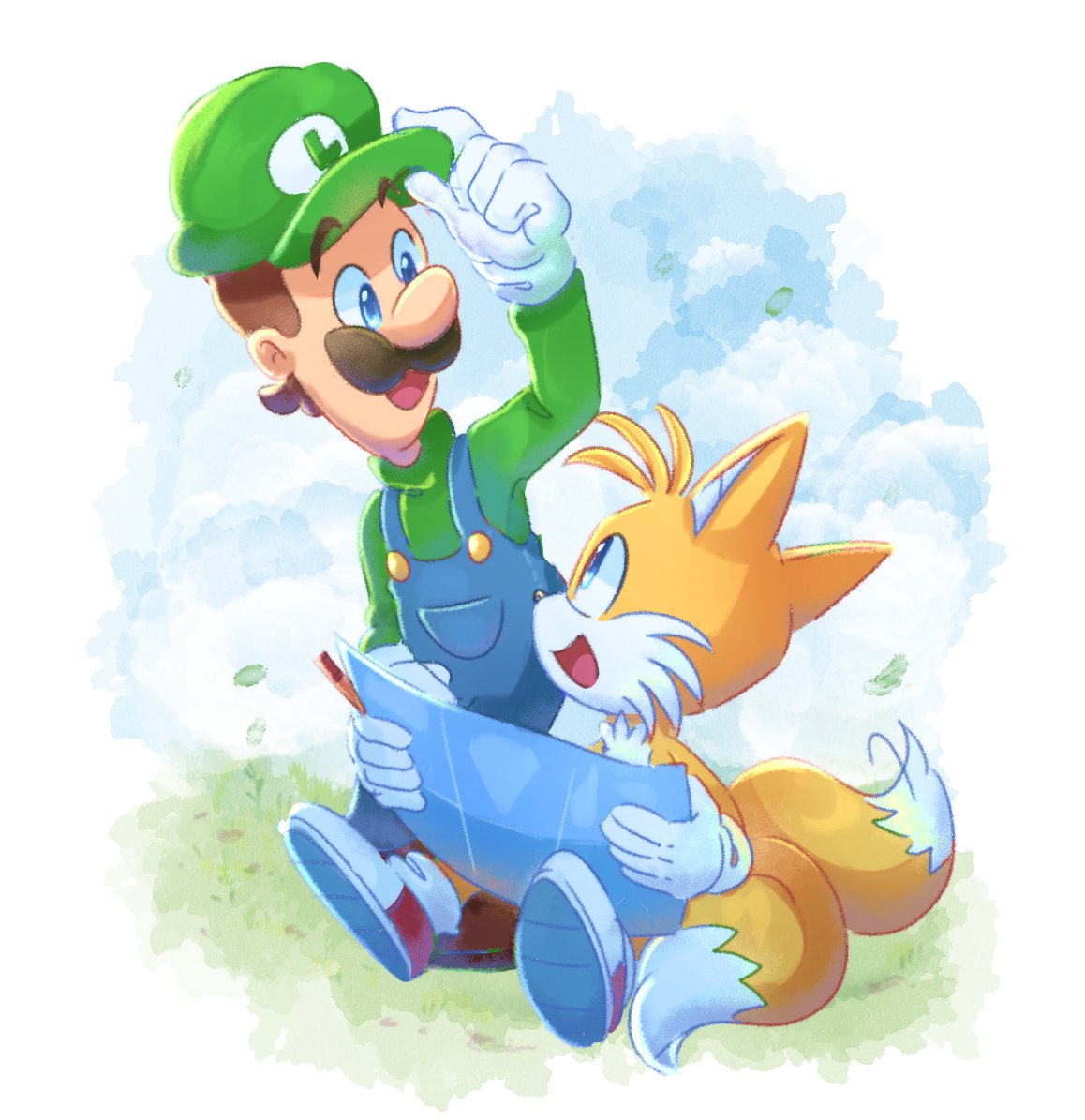 finn_ette's tweet image. the best sidekicks ⭐ #luigi #Tails