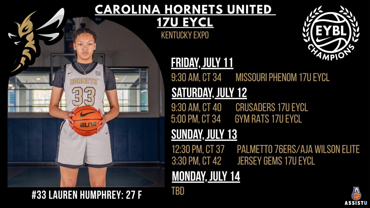 Lauren Humphrey (@lauren_hump32) on Twitter photo July is here! Coaches come check me and my teammates out in Louisville, Kentucky!!
<a href="/UnitedHornets/">Carolina Hornets United</a> July is here! Coaches come check me and my teammates out in Louisville, Kentucky!!
<a href="/UnitedHornets/">Carolina Hornets United</a>
