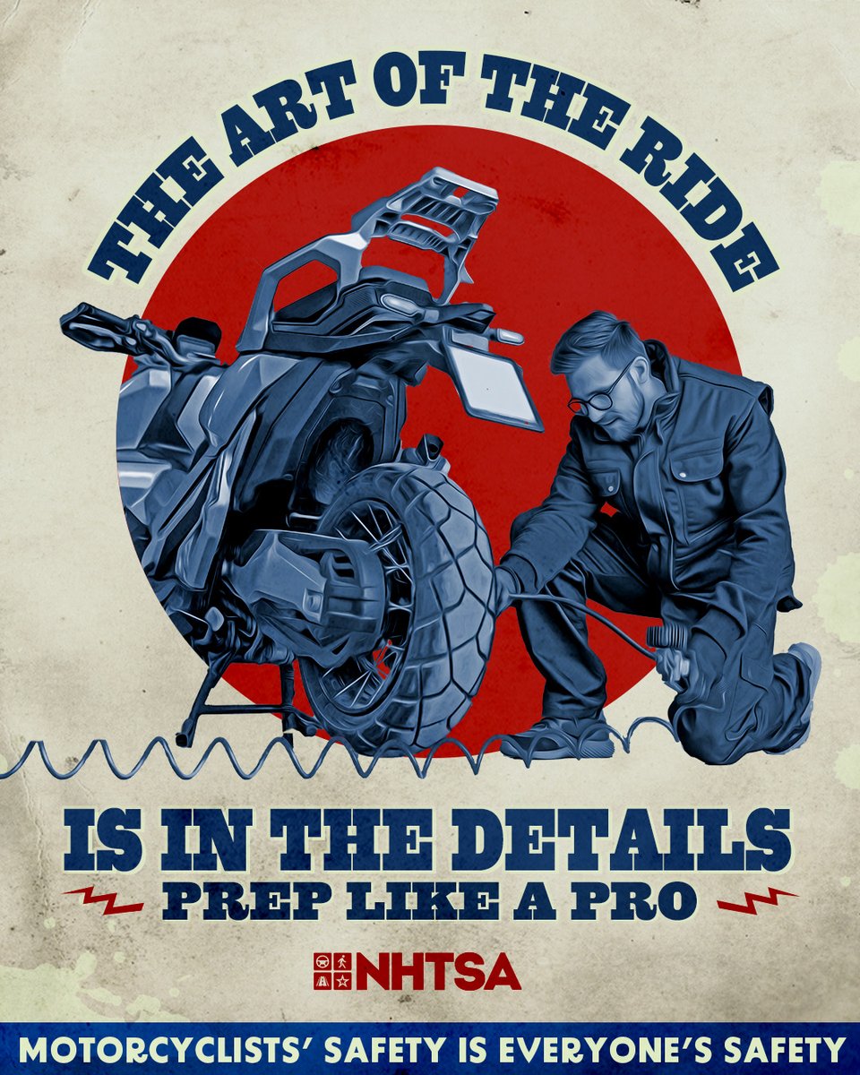 It's your ride — keep it in good shape. Check for recalls and fix them for free.
🏍️ Learn more about recalls: nhtsa.gov/recallsMotorcy…
Motorcyclists' Safety Is Everyone's Safety.
#MotorcycleMonday