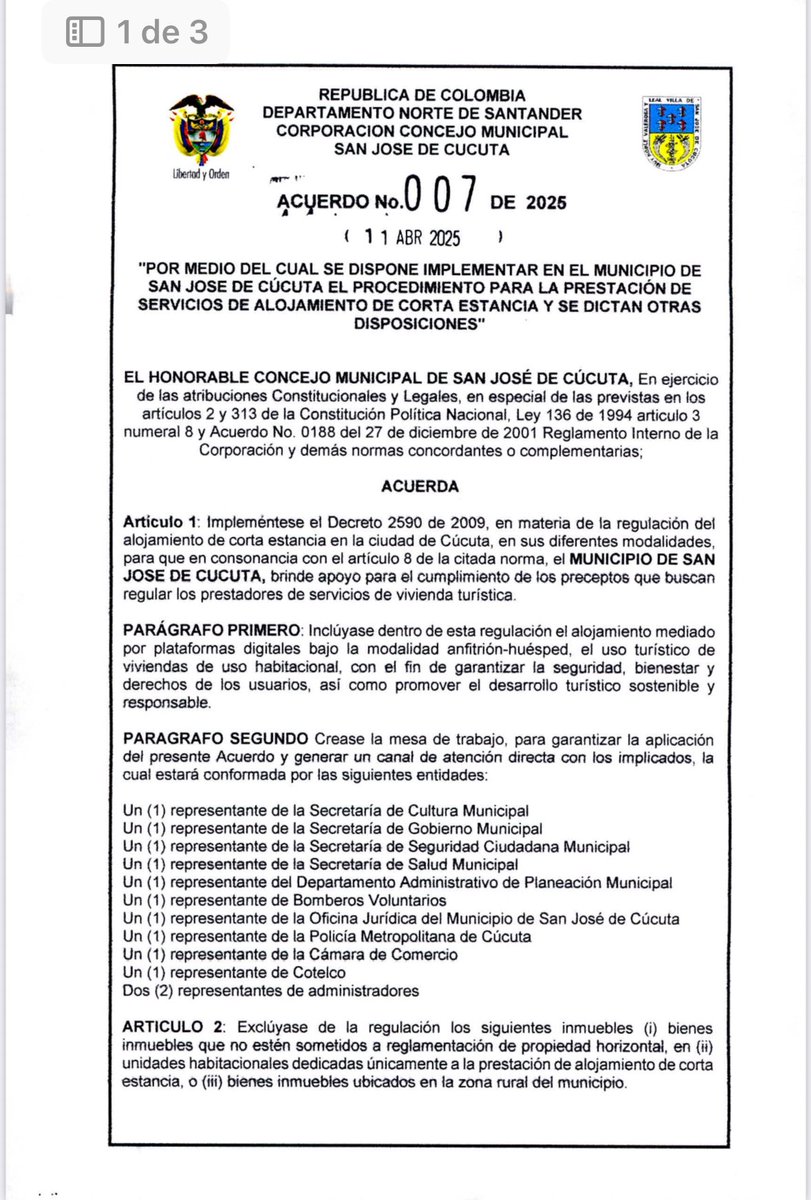 Alvaro Andres Raad (@soyraad) on Twitter photo <a href="/Jorgeacevedocuc/">Jorge Acevedo</a>.Desde el 11 de abril se sancionó el acuerdo para regular las cortas estancias mediante el uso de plataformas y así tener una oferta turística balanceada y regulada.
A hoy, la Secretaría de Cultura y Turismo no ha hecho absolutamente nada.
¡Dos meses perdidos! <a href="/Jorgeacevedocuc/">Jorge Acevedo</a>.Desde el 11 de abril se sancionó el acuerdo para regular las cortas estancias mediante el uso de plataformas y así tener una oferta turística balanceada y regulada.
A hoy, la Secretaría de Cultura y Turismo no ha hecho absolutamente nada.
¡Dos meses perdidos!