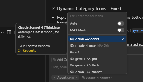 aravi03's tweet photo. FYI, in case you were thinking of opting out of new Cursor pricing in the hopes of higher rate limits, they increased Sonnet 4 pricing to 2x requests now (Used to be 0.75) https://t.co/6o1dk6z8Ui