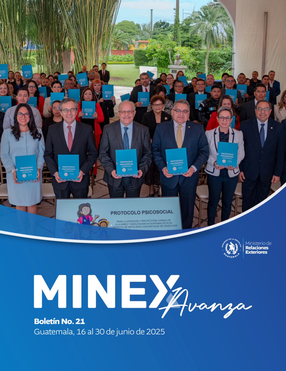 Consulta el boletín "Minex Avanza" y entérate de las actividades clave de la Cancillería y nuestra red diplomática y consular, del 16 al 30 de junio de 2025. 

¡No te pierdas los detalles en este enlace! 🔗bit.ly/Boletin21Minex