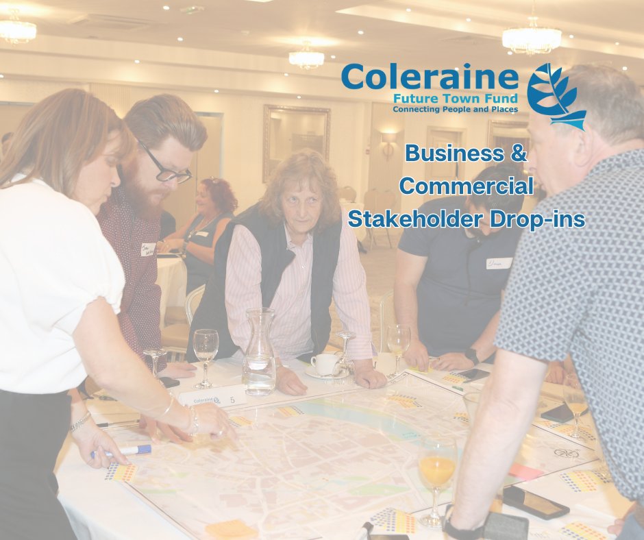 ✨ 𝐂𝐨𝐥𝐞𝐫𝐚𝐢𝐧𝐞 𝐅𝐮𝐭𝐮𝐫𝐞 𝐓𝐨𝐰𝐧 𝐅𝐮𝐧𝐝 ✨

𝐁𝐮𝐬𝐢𝐧𝐞𝐬𝐬 &amp; 𝐂𝐨𝐦𝐦𝐞𝐫𝐜𝐢𝐚𝐥 𝐒𝐭𝐚𝐤𝐞𝐡𝐨𝐥𝐝𝐞𝐫 𝐃𝐫𝐨𝐩-𝐢𝐧𝐬

🗓Monday 21st July 2025
⏰ 10am - 4pm
📍 Coleraine Town Hall

Register here: 👉 bit.ly/3HW7piJ