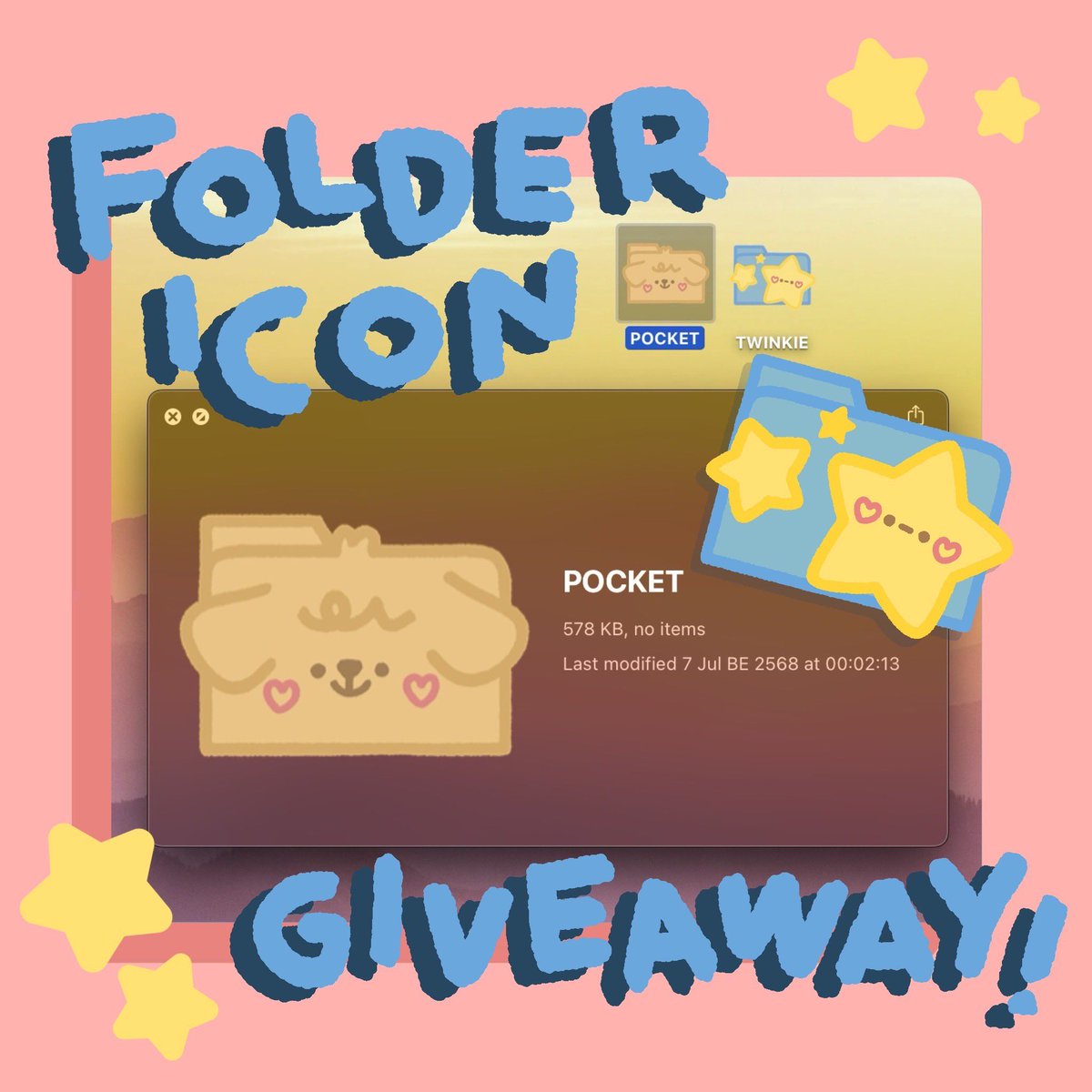 Cerealsandbowl's tweet photo. ☆⡱ pls rt before use
ทุกคนนน หลังจากเปิดตัวน้อง pocket กับ twinkie ไป มีสิ่งนึงที่อยากทำมาตลอด นั่นก็คือแจก folder icon รูปน้อนๆ🥰 โหลดน้อนๆไปใช้กันได้เลยคับบ ฝากติดตามน้องๆด้วยน้า🌟
🦮https://t.co/stJhtNjF0R
#แจกpng #giveaway #foldericon #แจกไฟล์png https://t.co/oBlPLbc9QZ