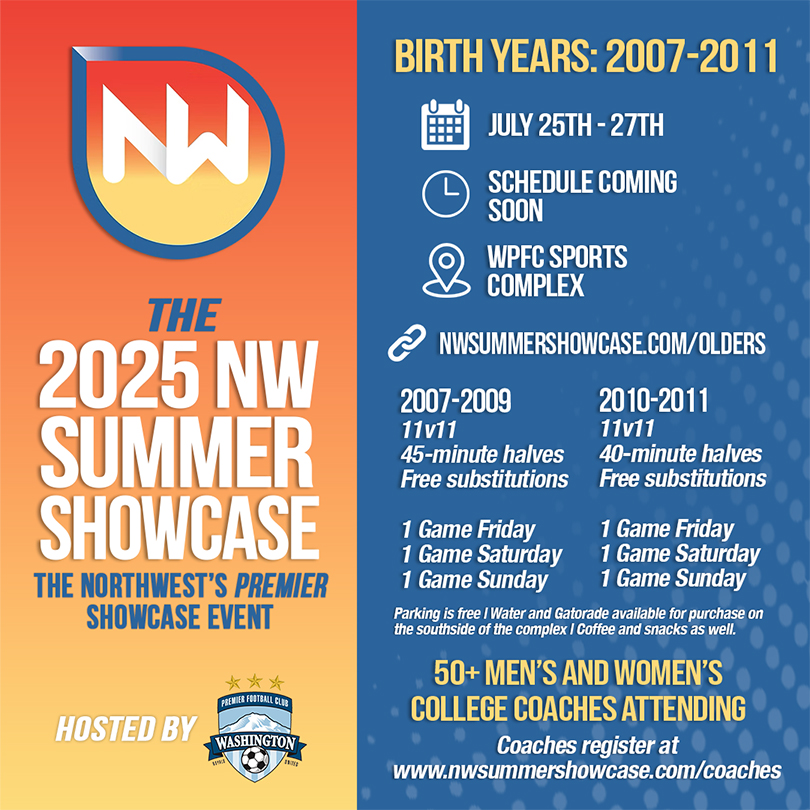 WAPremier's tweet image. 📞 Calling all players and college coaches ready to take their game to the next level! The NW Summer Showcase is COMING UP! This is a great opportunity to be seen by college coaches and to recruit some great athletes ⚽
Register now by visiting the link in our bio 👊
