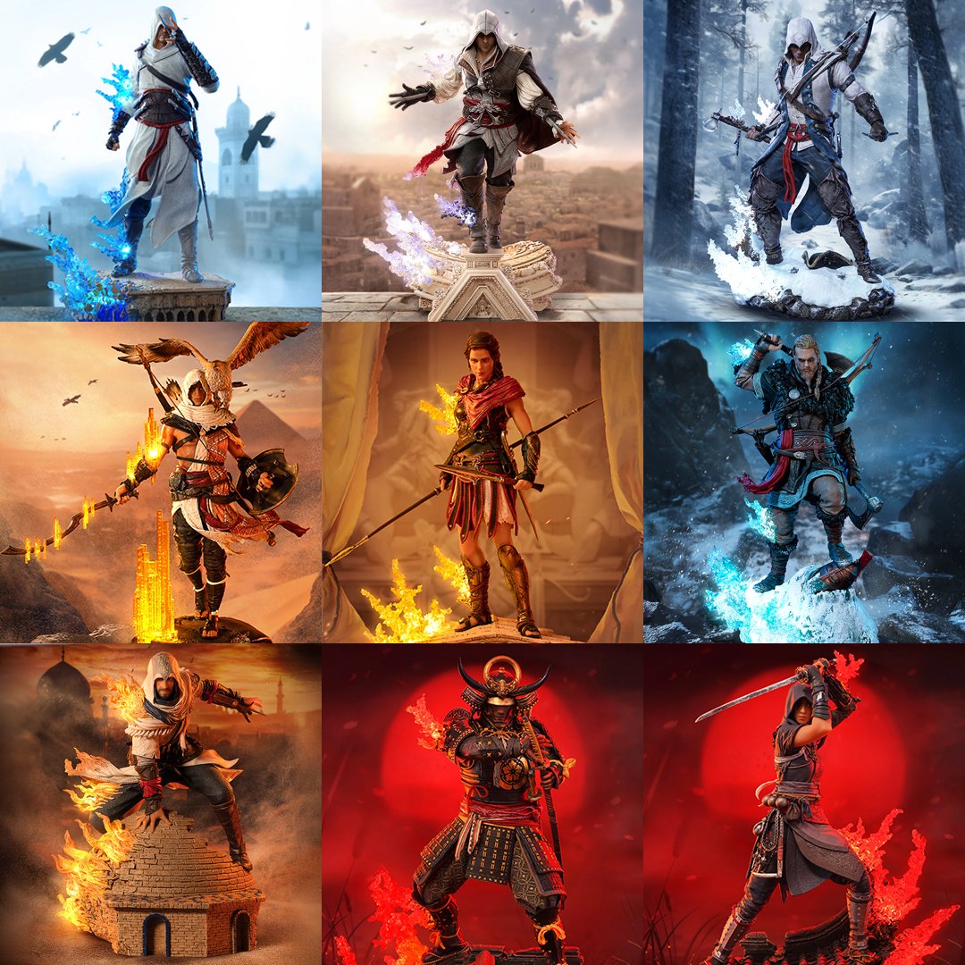 AssassinsFR's tweet photo. Si vous deviez choisir une figurine parmi ces magnifiques créations PureArts, ce serait laquelle ? 😍 https://t.co/BZ3ZUGxr36