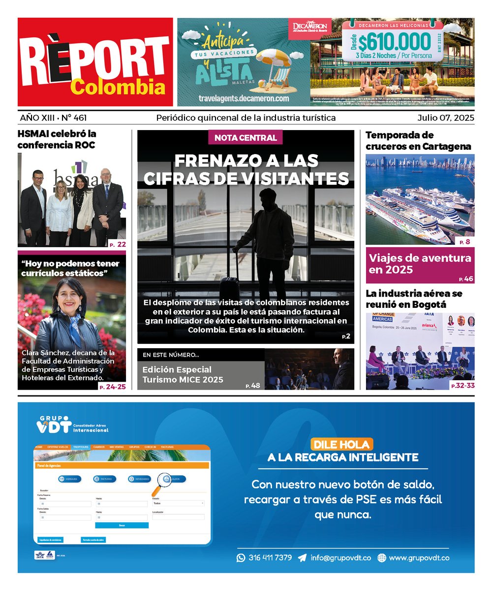＃𝗥𝗲̀𝗽𝗼𝗿𝘁𝗖𝗼𝗹𝗼𝗺𝗯𝗶𝗮 📰 Ya está disponible nuestra edición 4️⃣6️⃣1️⃣, donde encontrarás las últimas novedades de la industria turística. 🔄 online.anyflip.com/cyto/lgcs/mobi…