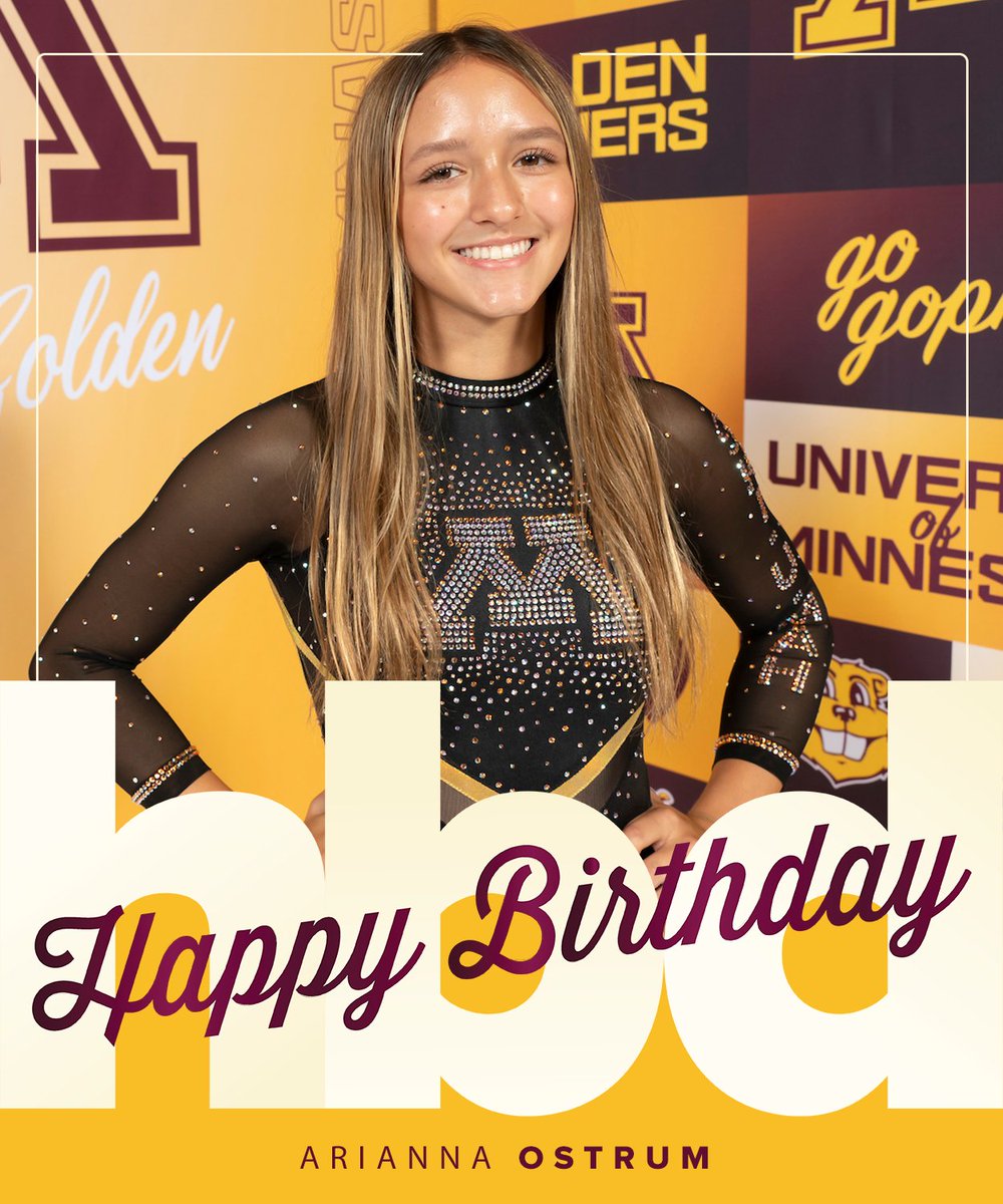 GopherWGym's tweet image. Happy Birthday to freshman Arianna Ostrum!
We hope you have a great day 🎈🎂
