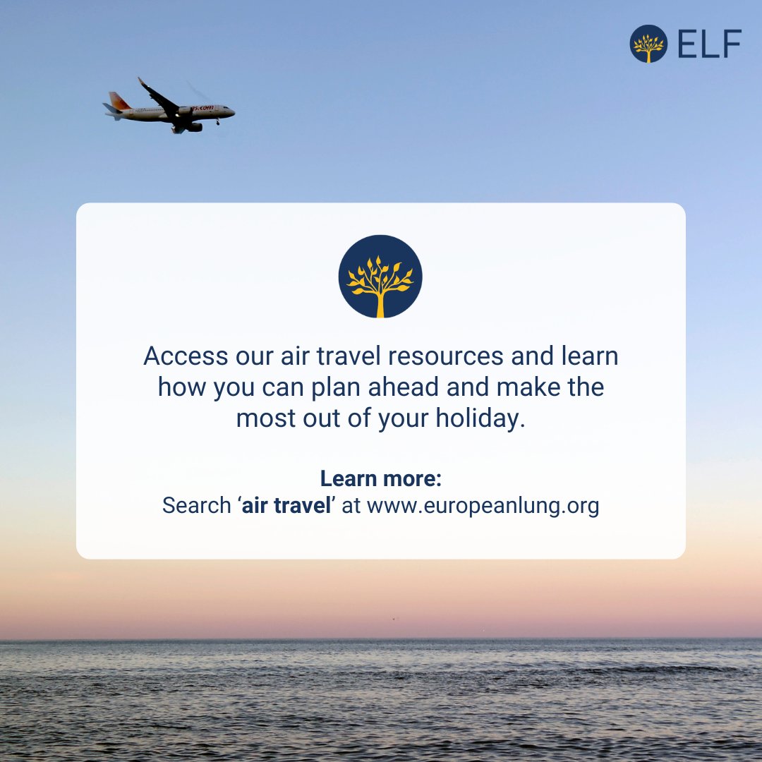 EuropeanLung's tweet image. ✈️ Planning to travel this summer with a lung condition?
The ELF website has easy tips for flying safely incl. planning ahead, fitness to fly and oxygen providers. 🌍
🔗 europeanlung.org/en/information…
#LungHealth #AirTravel