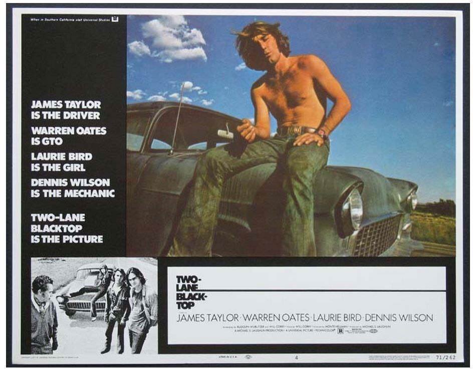 Today in 1971, Two Lane Blacktop was released in theaters co-starring Dennis Wilson. A cult road movie