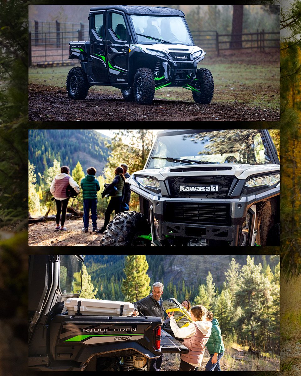KawasakiUSA's tweet photo. Power, performance, and premium comfort for 4β¦ You can have it all with the RIDGE XR CREW HVAC. Your next fishing adventure or camping trip with the crew just got a lot more comfortable. #RIDGECREW #RIDGEXRCREW #PeakPremiumPerformance #GoodTimes #Kawasaki https://t.co/S4xM3b9CDs